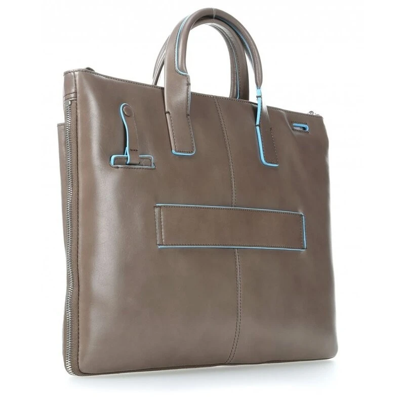 Blue Square Елегантна, бизнес чанта за документи с разширение, бежов цвят